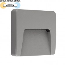 Φωτιστικό Επίτοιχο LED 3W 230V 240lm CCT Polycarbonate Γκρι IP65 3-97368